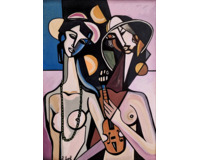 Two ladies in space