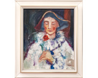 Pierot s květinou