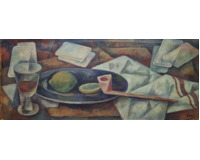 Karty s citronem a sklenicí