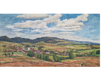 Krajina s vesnicí - Velký formát Krajina s vesnicí - Velký formát