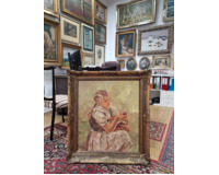 Dívka s košíkem švestek