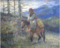 Dívka na koni - Velký formát