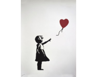 Giel with red heart balon