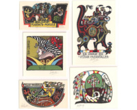 5 x  Ex Libris
