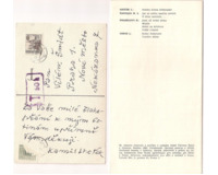 Pohlednice - text K. Lhoták