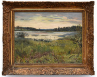 Svítání nad rybníkem