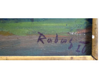 Pohled od Rabasova domu a Krušovická pole v zimě