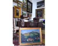 Pohled od Rabasova domu a Krušovická pole v zimě