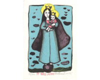 Pohled od Rabasova domu a Krušovická pole v zimě