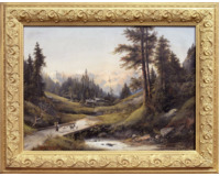 Horská krajina s říčkou - Velký formát