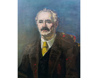 Portrét muže v křesle - velký formát