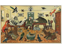 Zvířata přezimují v hájovně 1941