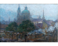 Praha v mlžném oparu