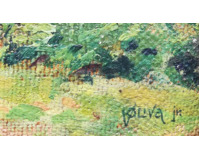 Žena v parku na lavičce