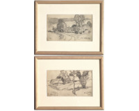 Chalupy z Jíví u Heřmaniček 1909