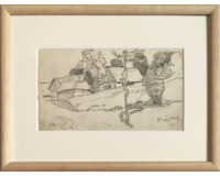 Chalupy z Jíví u Heřmaniček 1909