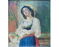 Žena s květinami