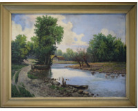 Říčka s vrbičkami - velký formát