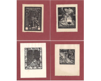 Ex libris,  Karel Novák, Bradáč, 4 kusy