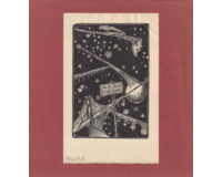 Ex libris, ING.DR. Jaroslav Polívka,Bubeneč, 2ks