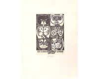 Exlibris - Kočky , 2 ks.