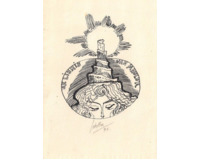 Exlibris - Kočky , 2 ks.