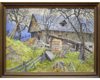 Dřevník u stodoly