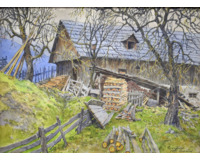 Dřevník u stodoly