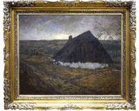 Krajina s chalupou