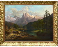 Alpská krajina, svážení dřeva