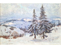 Zimní krkonošská krajina