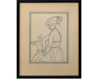 Dáma u kavárenského stolku