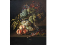 Zátiší s broskvemi a vínem Zátiší s broskvemi a vínem