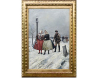 Návrat z kostela - Motiv z plzeňska 1891 Návrat z kostela - Motiv z plzeňska 1891