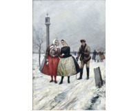 Návrat z kostela - Motiv z plzeňska 1891 Návrat z kostela - Motiv z plzeňska 1891