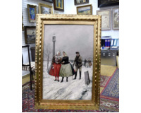 Návrat z kostela - Motiv z plzeňska 1891 Návrat z kostela - Motiv z plzeňska 1891