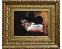 Ležící dívka v orientálním budoáru