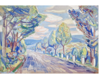 Silnice lemovaná stromy Silnice lemovaná stromy