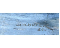 Říčka ve vesnici - velký formát