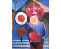 Postava s lízátkem a terčíkem