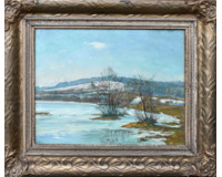 Na rybníce v březnu