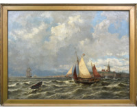 Ústí řeky u Scheveningen - velký formát