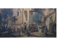 Svatební průvod před Kostelem sv. Sebalda v Norimberku