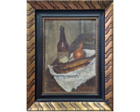 Zátiší s makrelami a pivem