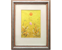 Růžový ptáček pod sluncem