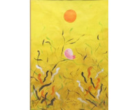 Růžový ptáček pod sluncem