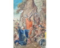 Mojžíš vyvádí žíznícímu lidu vodu Mojžíš vyvádí žíznícímu lidu vodu