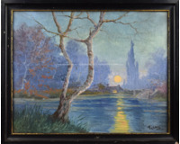 Svítání nad jezerem