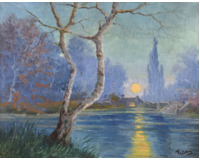Svítání nad jezerem