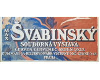 Plakát 170. výstava Mánes, Max Švabinský souborná výstava, 1932